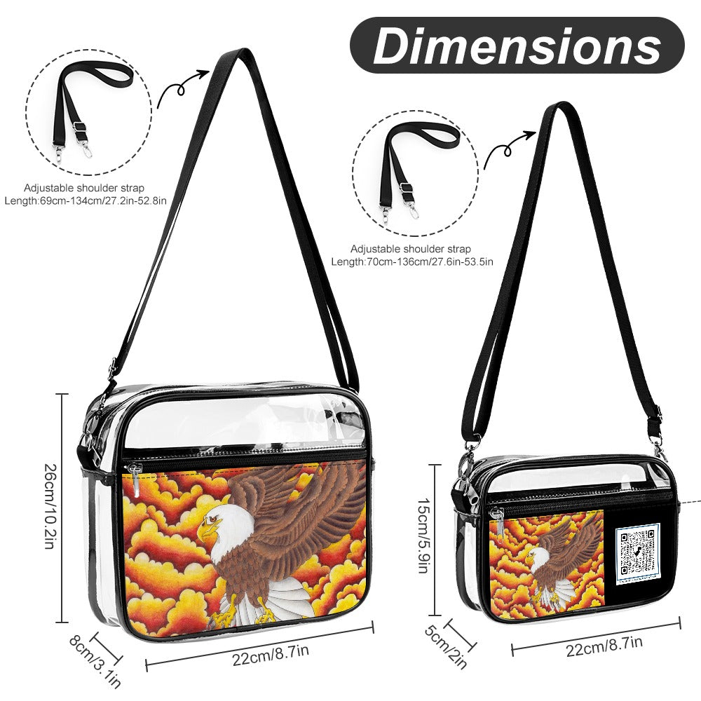 Transparent satchel set Two piece New