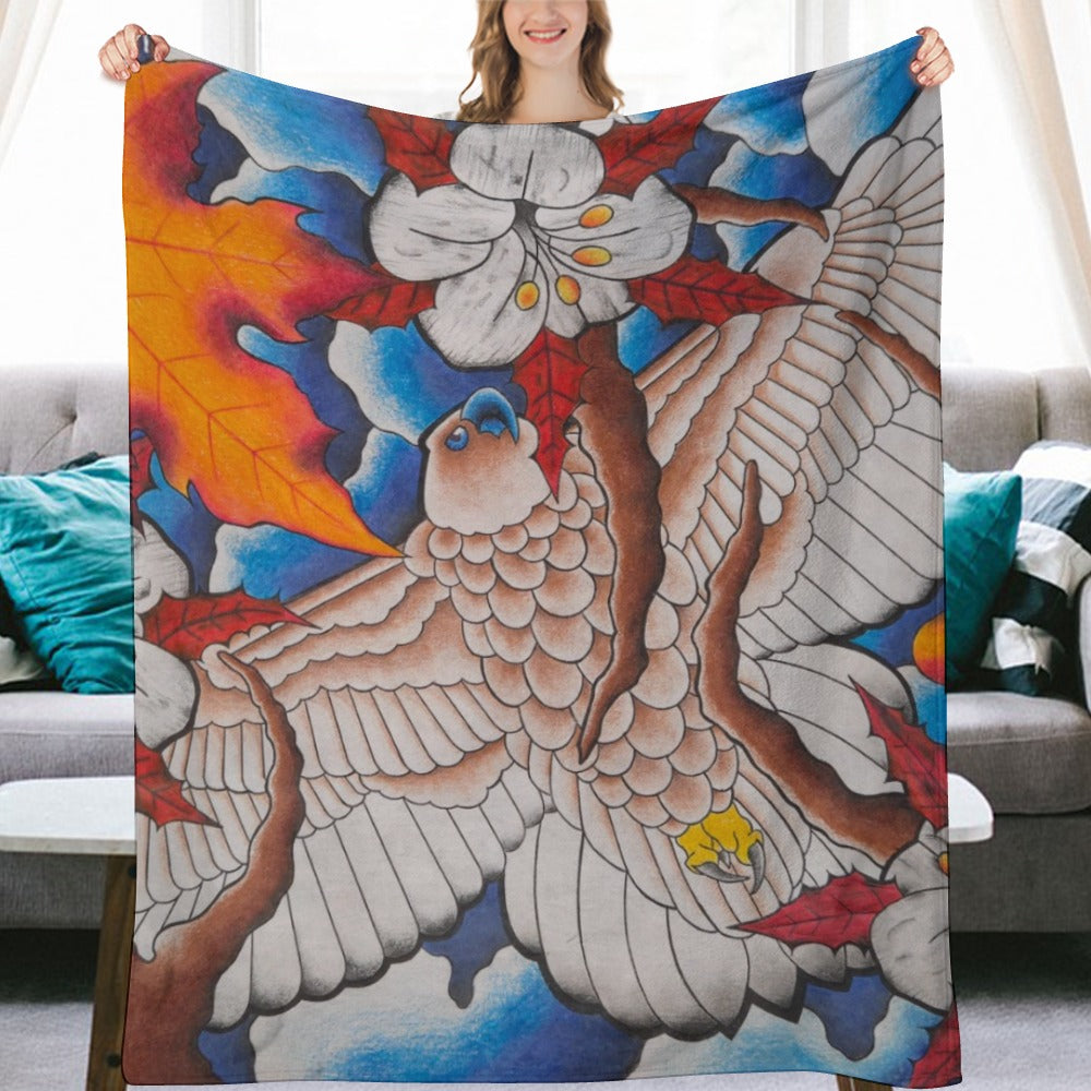 Phoenix & Cherry Blossom Matte Poster — Vibrant Japanese-Inspired Wall Art