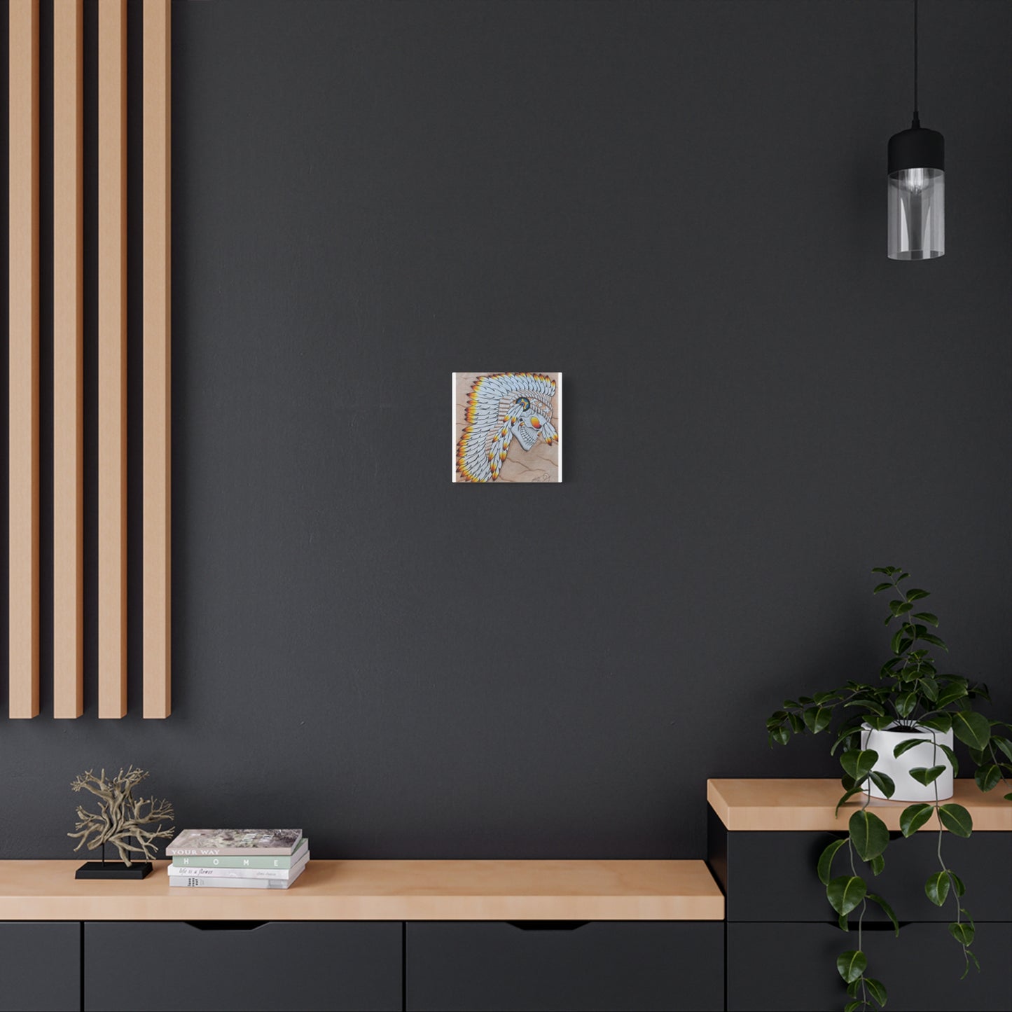 Chief Skull Matte Canvas Wall Art (Stretched 1.25")