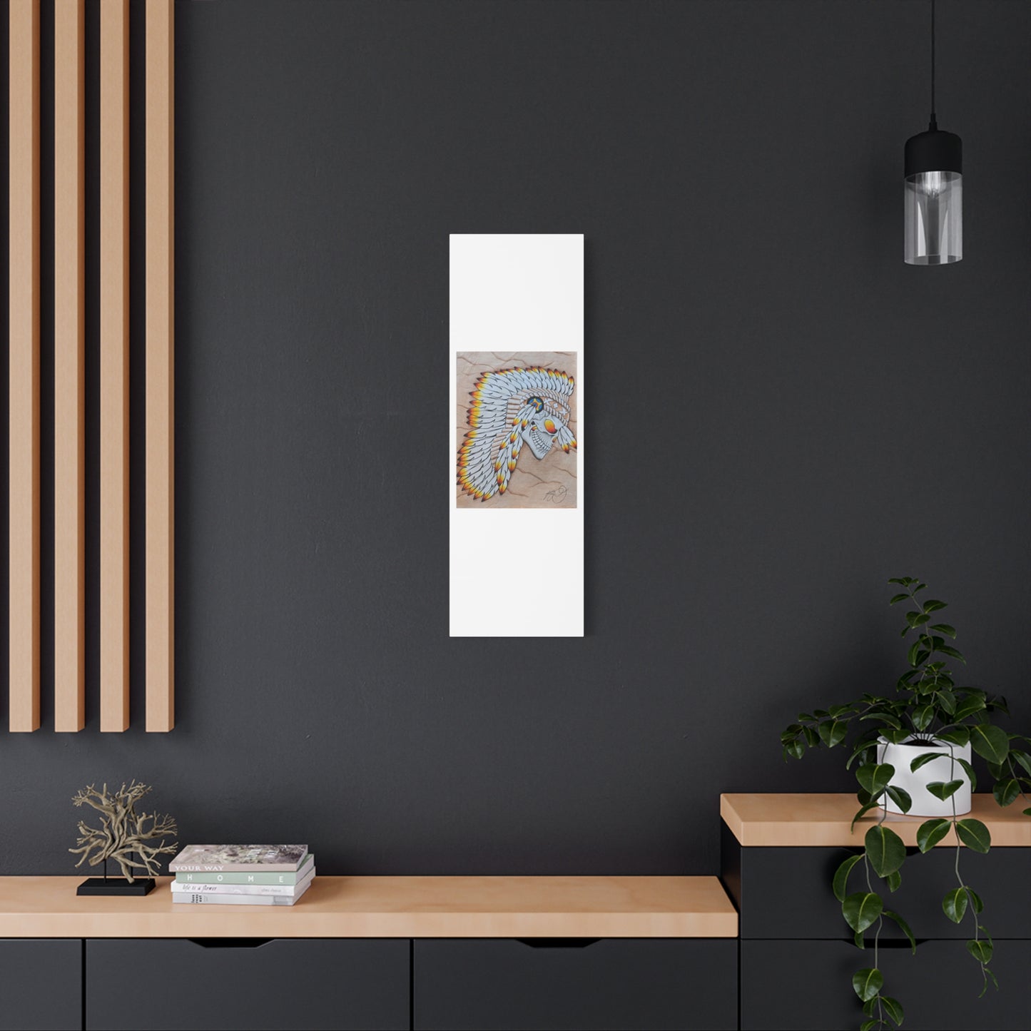 Chief Skull Matte Canvas Wall Art (Stretched 1.25")