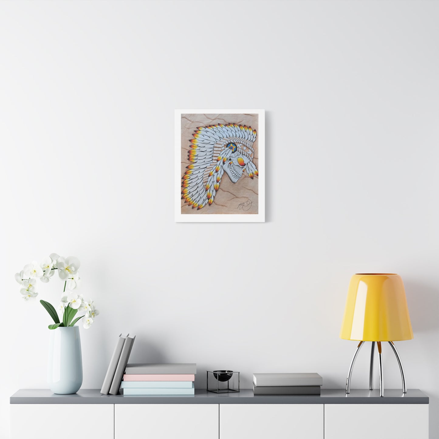 Chief Skull Matte Canvas Wall Art (Stretched 1.25")