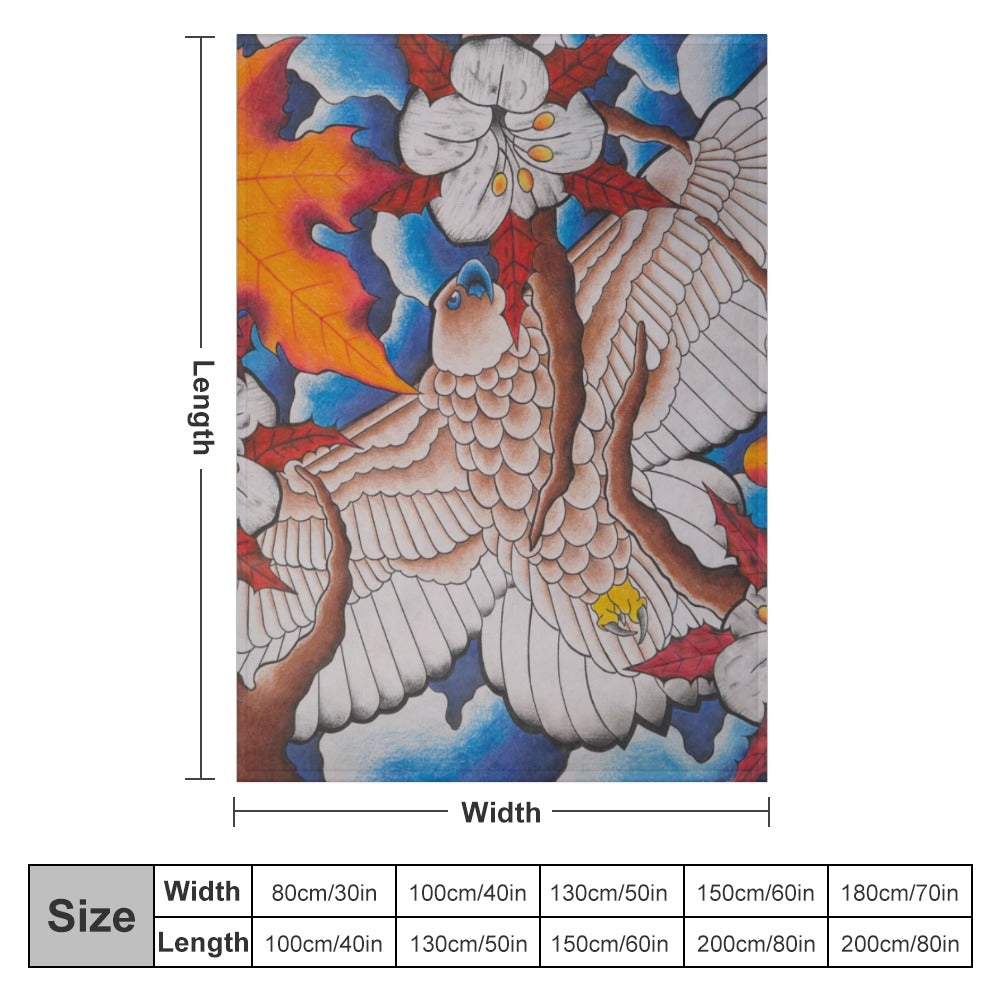 Phoenix & Cherry Blossom Matte Poster — Vibrant Japanese-Inspired Wall Art