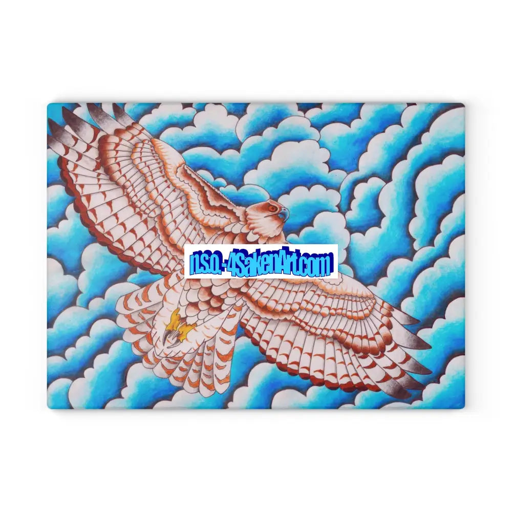 Cutting Board - Hawk Glass Cutting Board 11’’ x 15’’ / Rectangle Home Decor