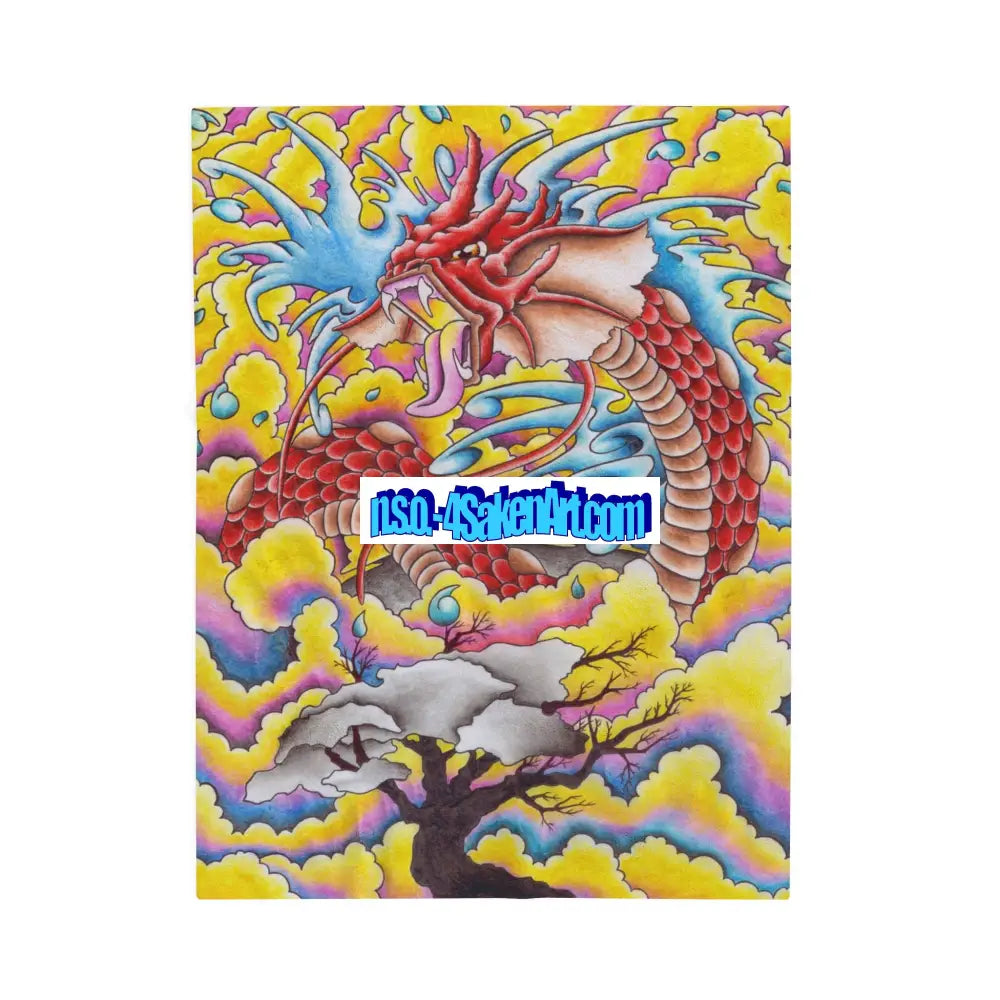 Dragon Blanket - Velveteen Plush 30’’ × 40’’ All Over Prints