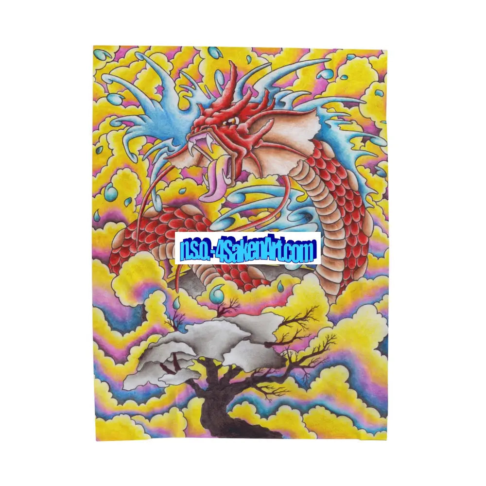 Dragon Blanket - Velveteen Plush 60’’ × 80’’ All Over Prints