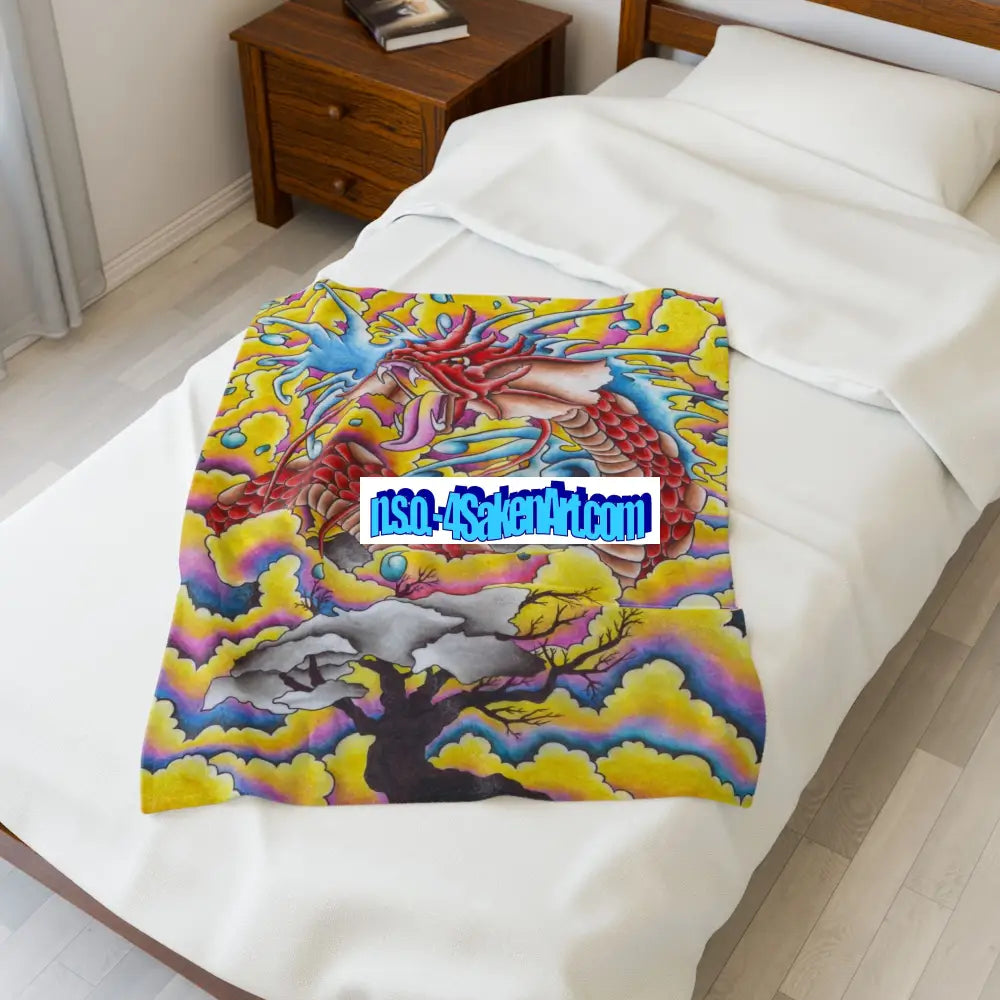 Dragon Blanket - Velveteen Plush All Over Prints