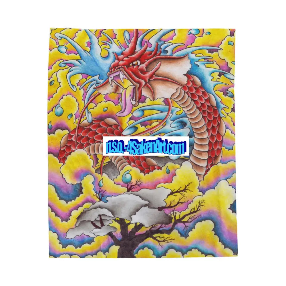 Dragon Blanket - Velveteen Plush All Over Prints