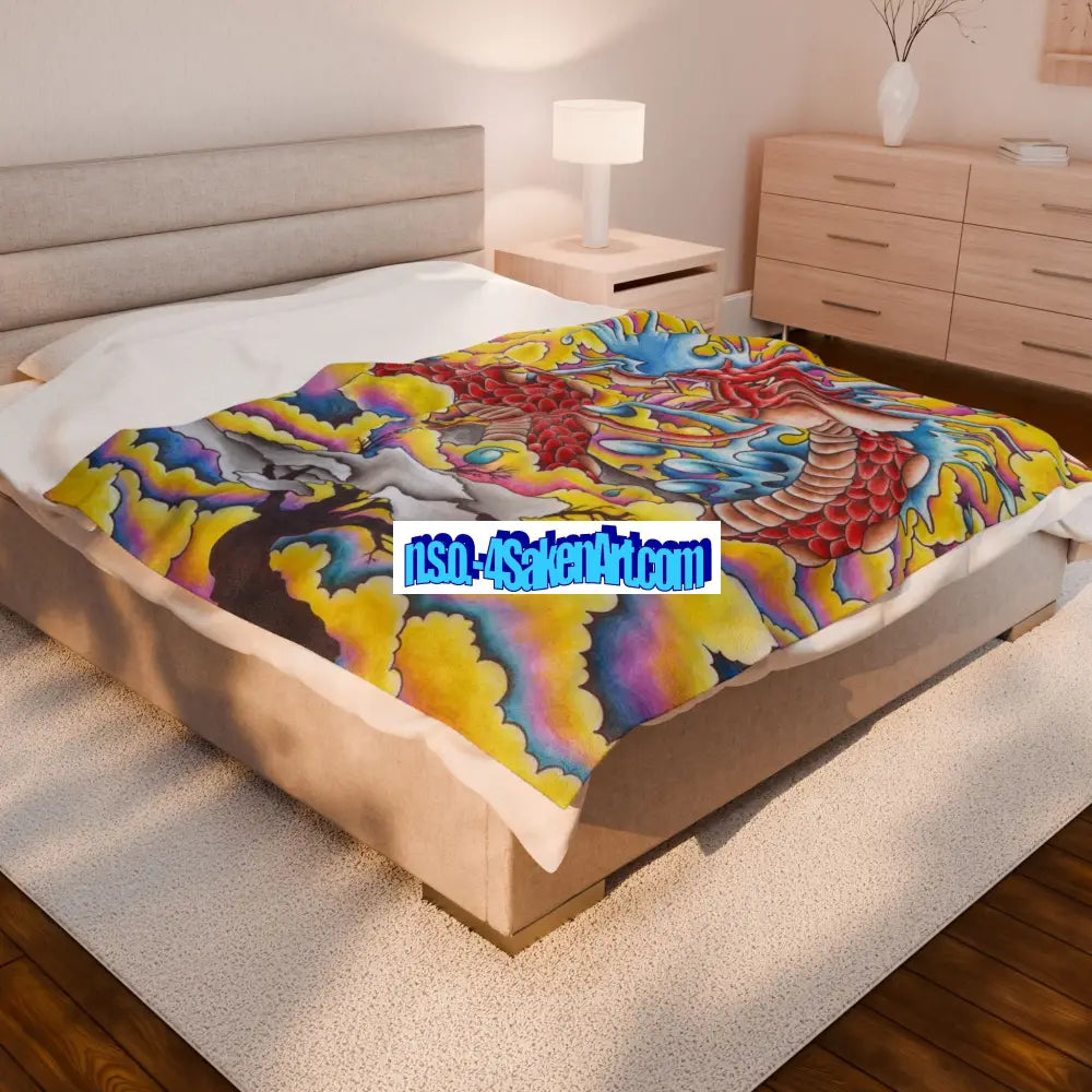 Dragon Blanket - Velveteen Plush All Over Prints
