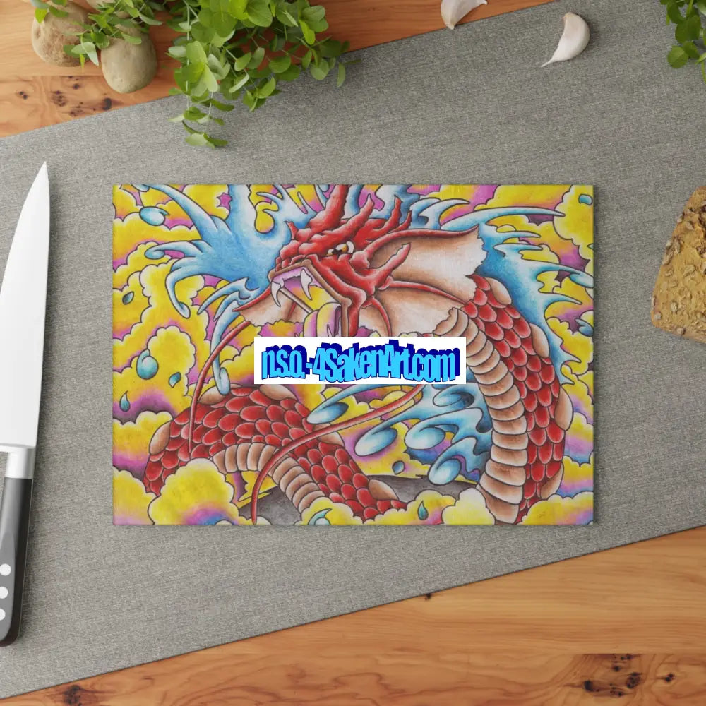 Dragon Glass Cutting Board 8’’ x 11’’ / Rectangle Home Decor