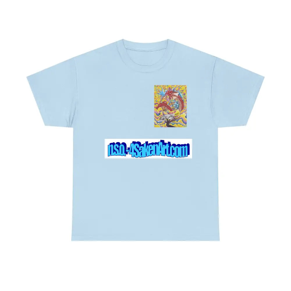Dragon Print Tee Light Blue / S T-Shirt