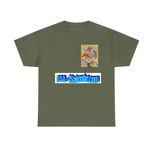 Dragon Print Tee Military Green / S T-Shirt