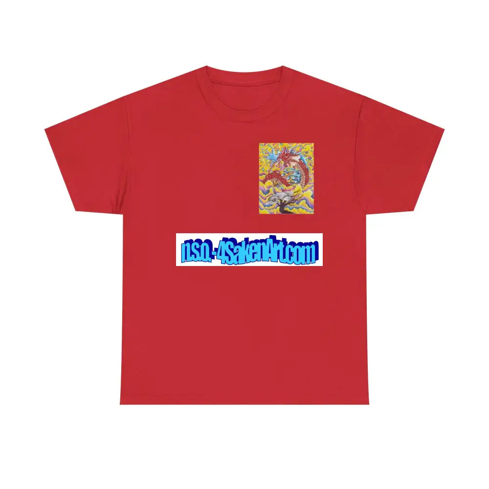 Dragon Print Tee Red / S T-Shirt