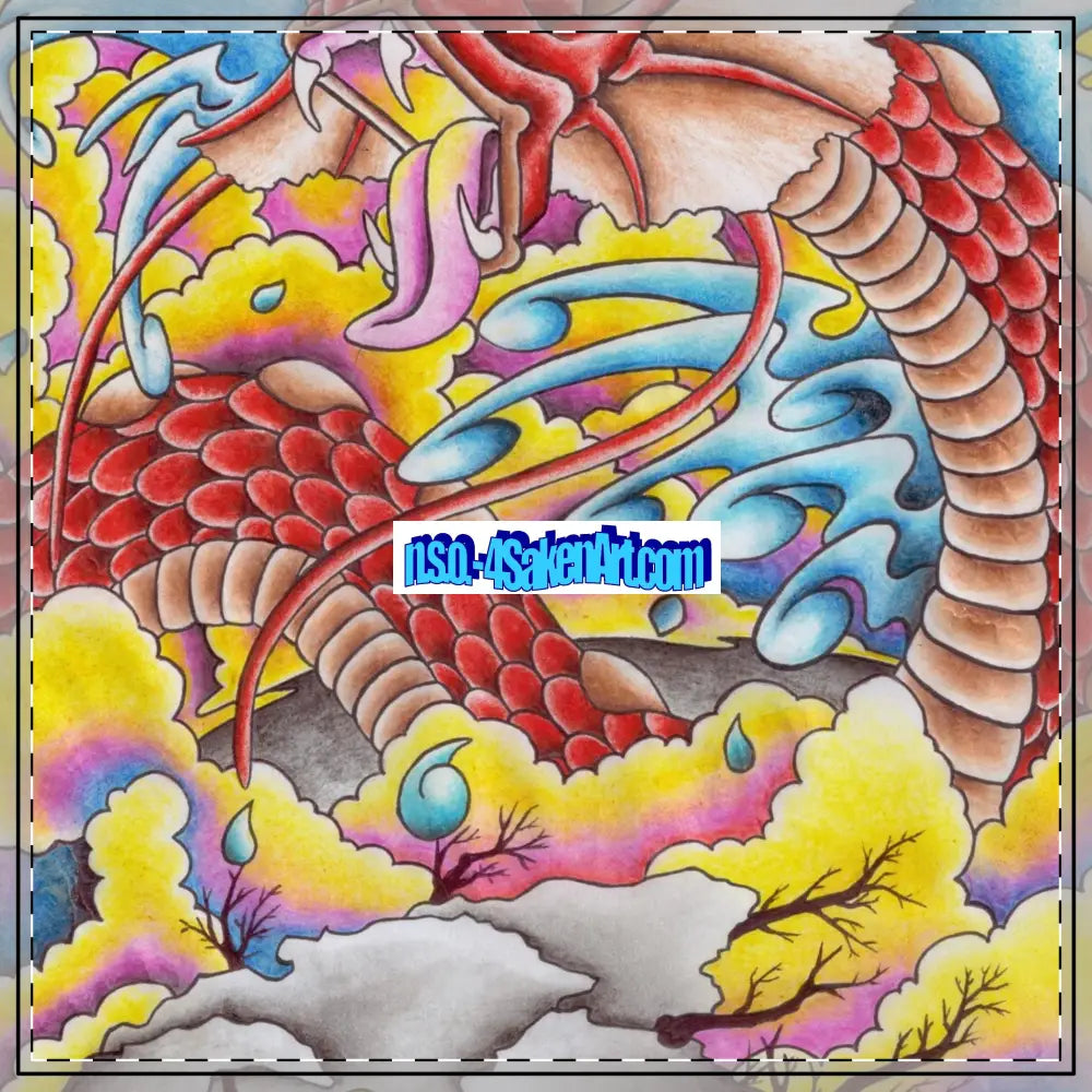 Dragon Tablecloth 58’’ × 58’’ / Cotton Twill Home Decor