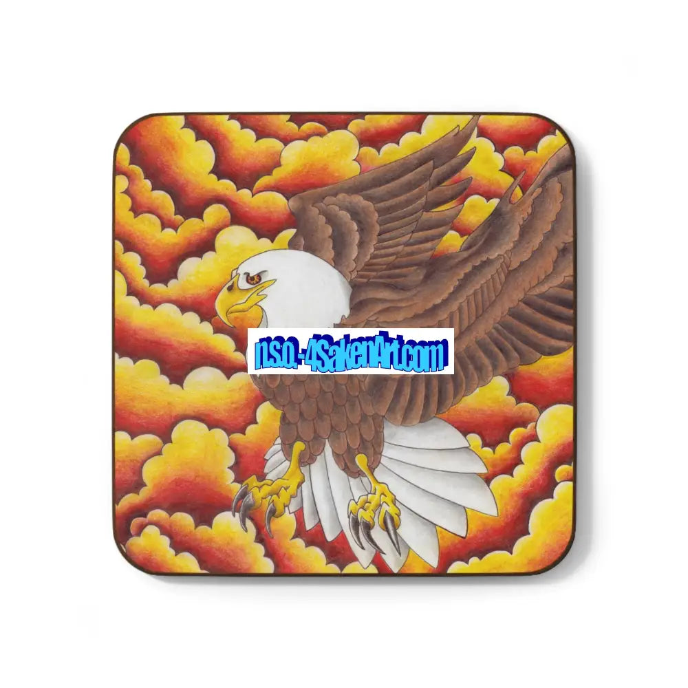 Eagle Coaster Set 3.5’’ × 3.5’’ / Square / Hardboard Home Decor