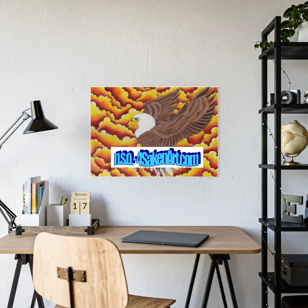 Eagle Gloss Poster 33.1’’ x 23.4’’ (Horizontal) / Glossy Poster
