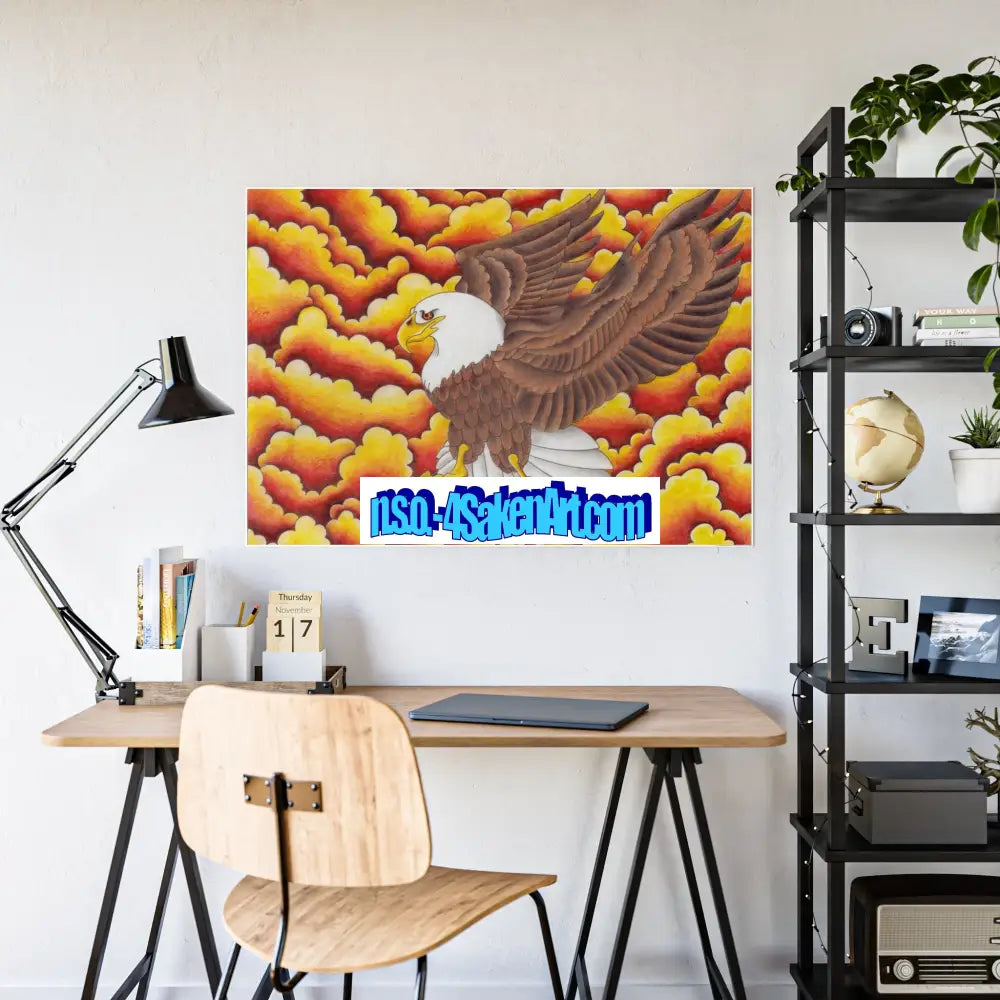 Eagle Gloss Poster 46.8’’ x 33.1’’ (Horizontal) / Glossy Poster