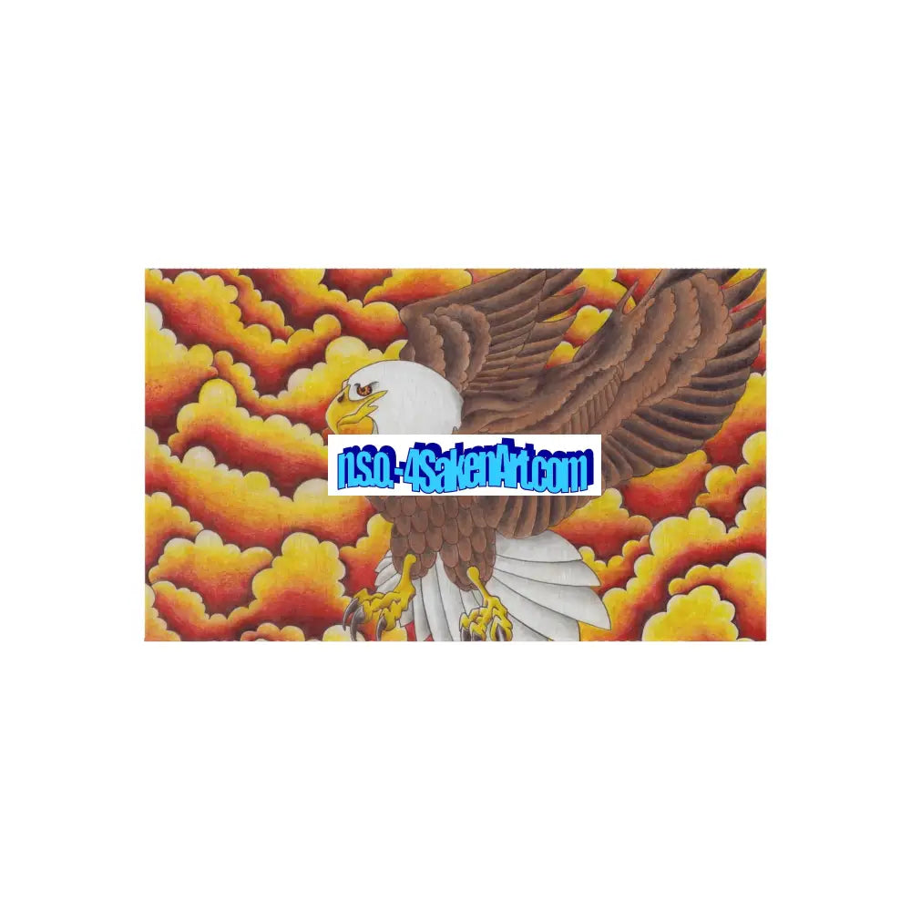 Eagle Print Outdoor Rug Bohemian Area Mat Patio Decor Camping Accessory Porch Rug Wild Nature Inspired Home Decor 36’’