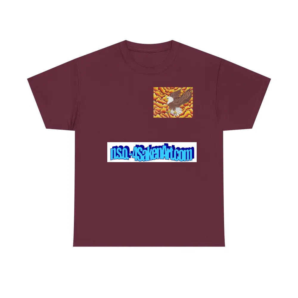 Eagle Print Tee Maroon / S T-Shirt