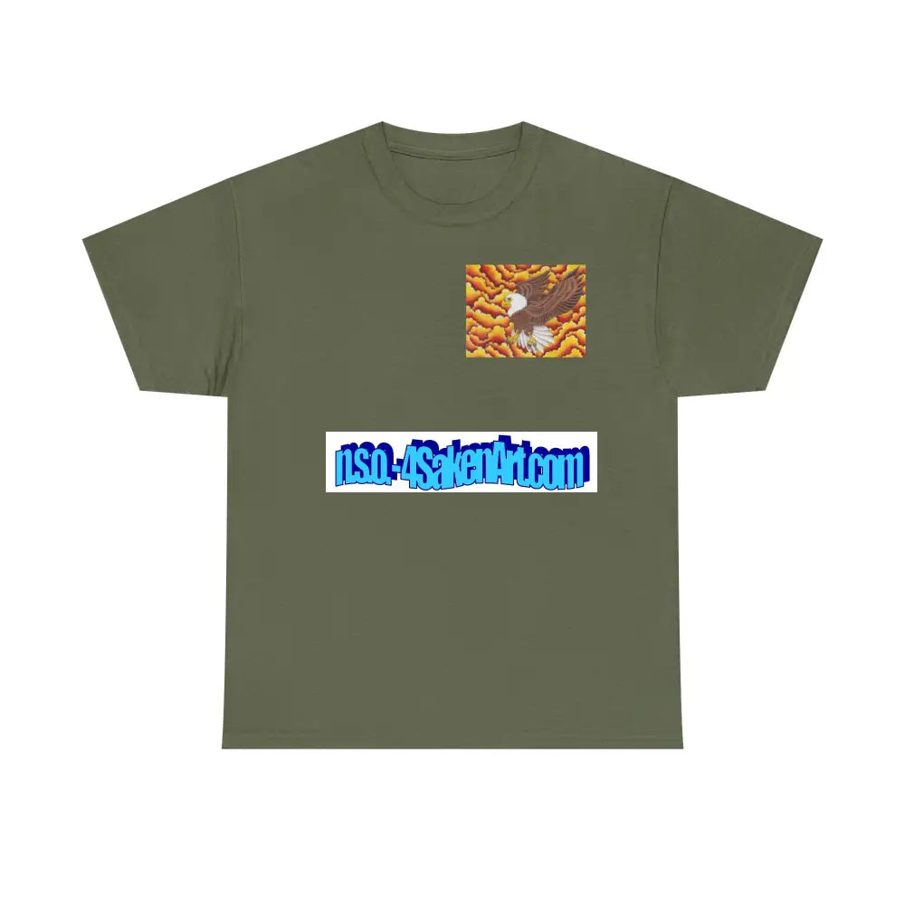 Eagle Print Tee Military Green / S T-Shirt