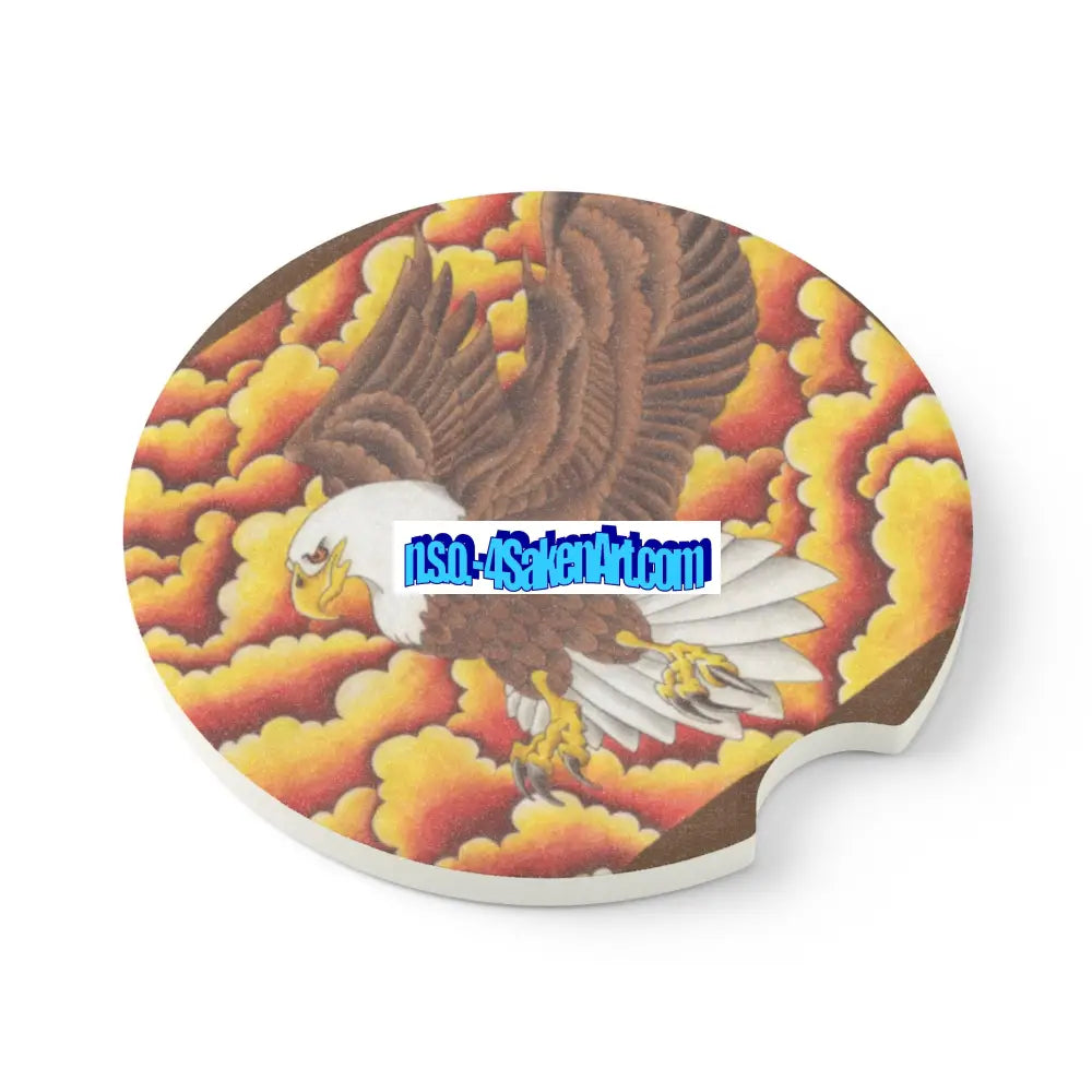Eagle Soapstone Car Coaster - Vibrant Design Home Decor