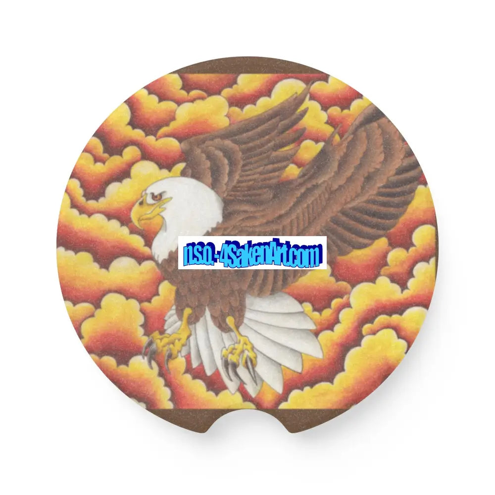 Eagle Soapstone Car Coaster - Vibrant Design Home Decor