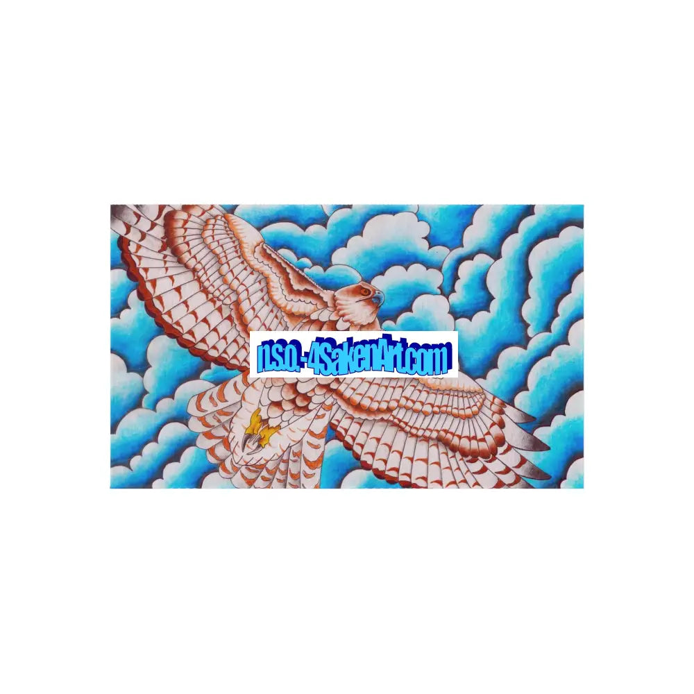 Hawk Print Outdoor Rug Bohemian Area Mat Patio Decor Camping Accessory Porch Rug Wild Nature Inspired Home Decor 36’’ ×