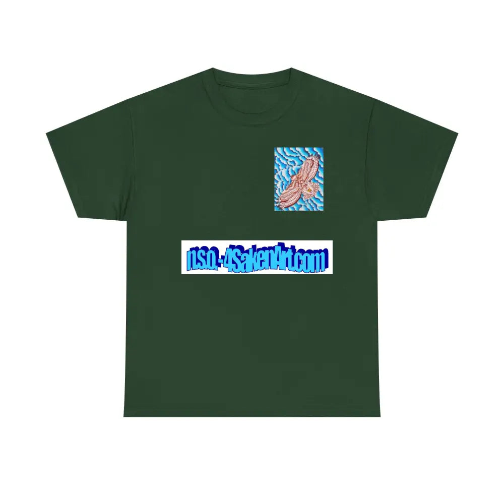 Hawk Print Tee Forest Green / S T-Shirt