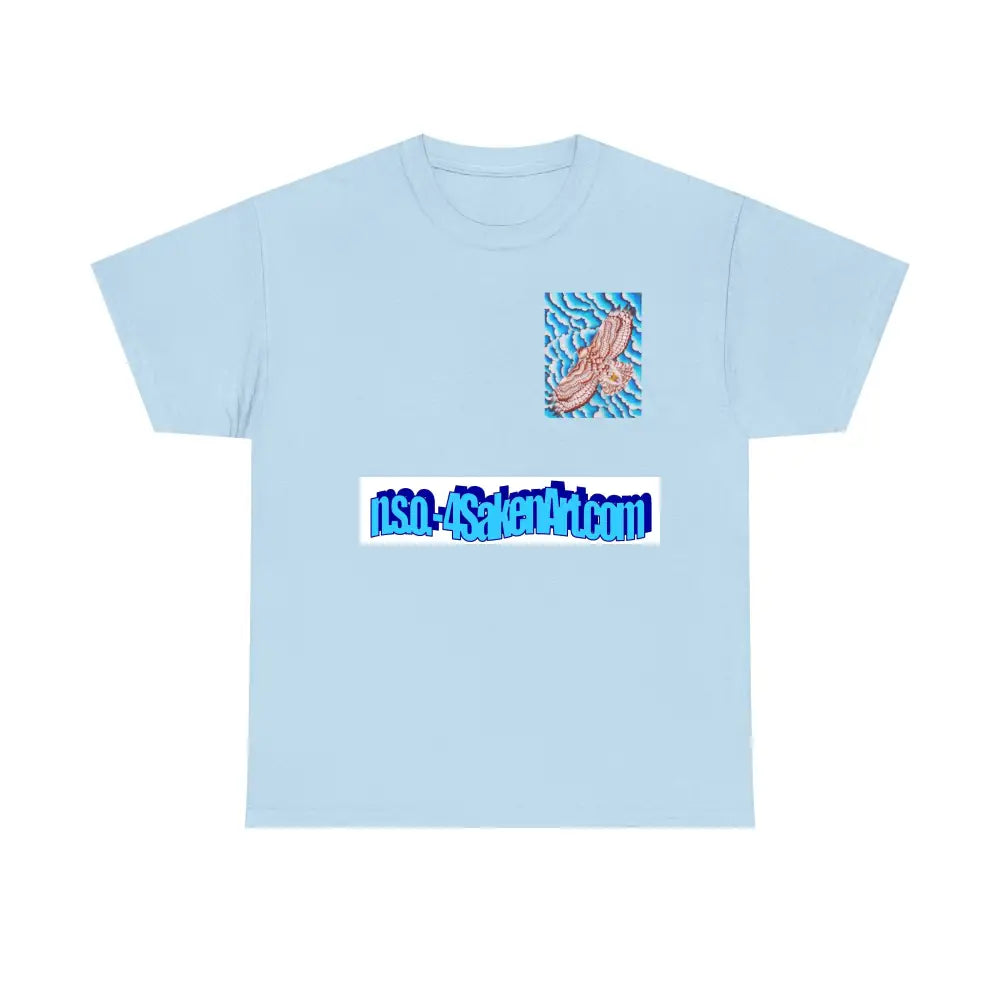 Hawk Print Tee Light Blue / S T-Shirt