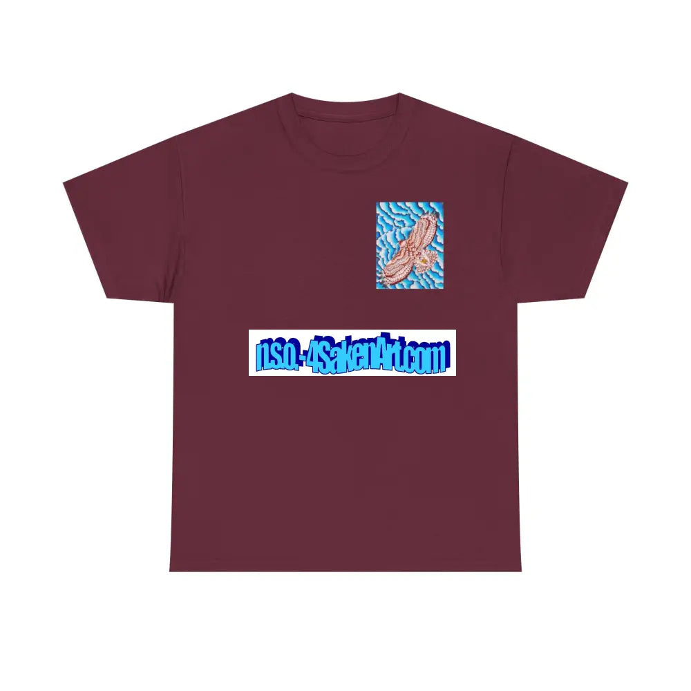 Hawk Print Tee Maroon / S T-Shirt