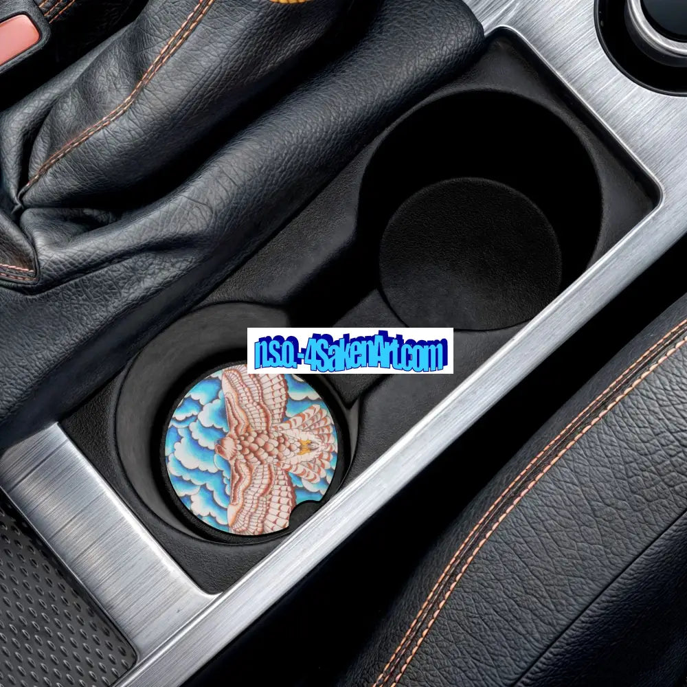 Hawk Soapstone Car Coaster Unique Gift Car Accessory Home Décor Automotive Decor 2.6’’ × 2.6’’ / 1pc Home Decor