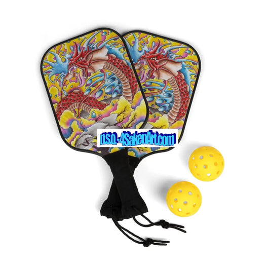 Pickleball Kit Dragon Art Set 7.5’’ × 15.5’’ Accessories