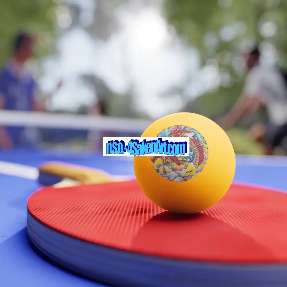 Ping Pong Balls Set - Dragon Design (6 pcs) Orange / 1.6’’ / 6 pcs Accessories