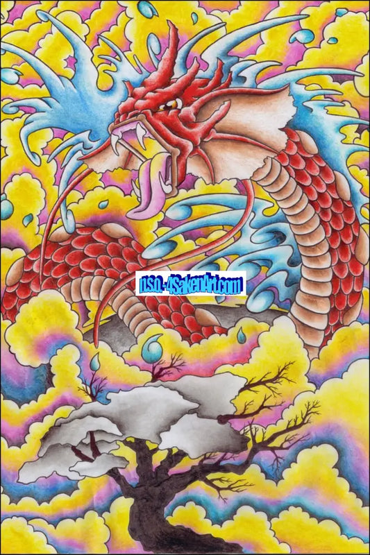 Temporary Tattoos - Dragon Tattoo L (4’’ x 6’’) Paper products