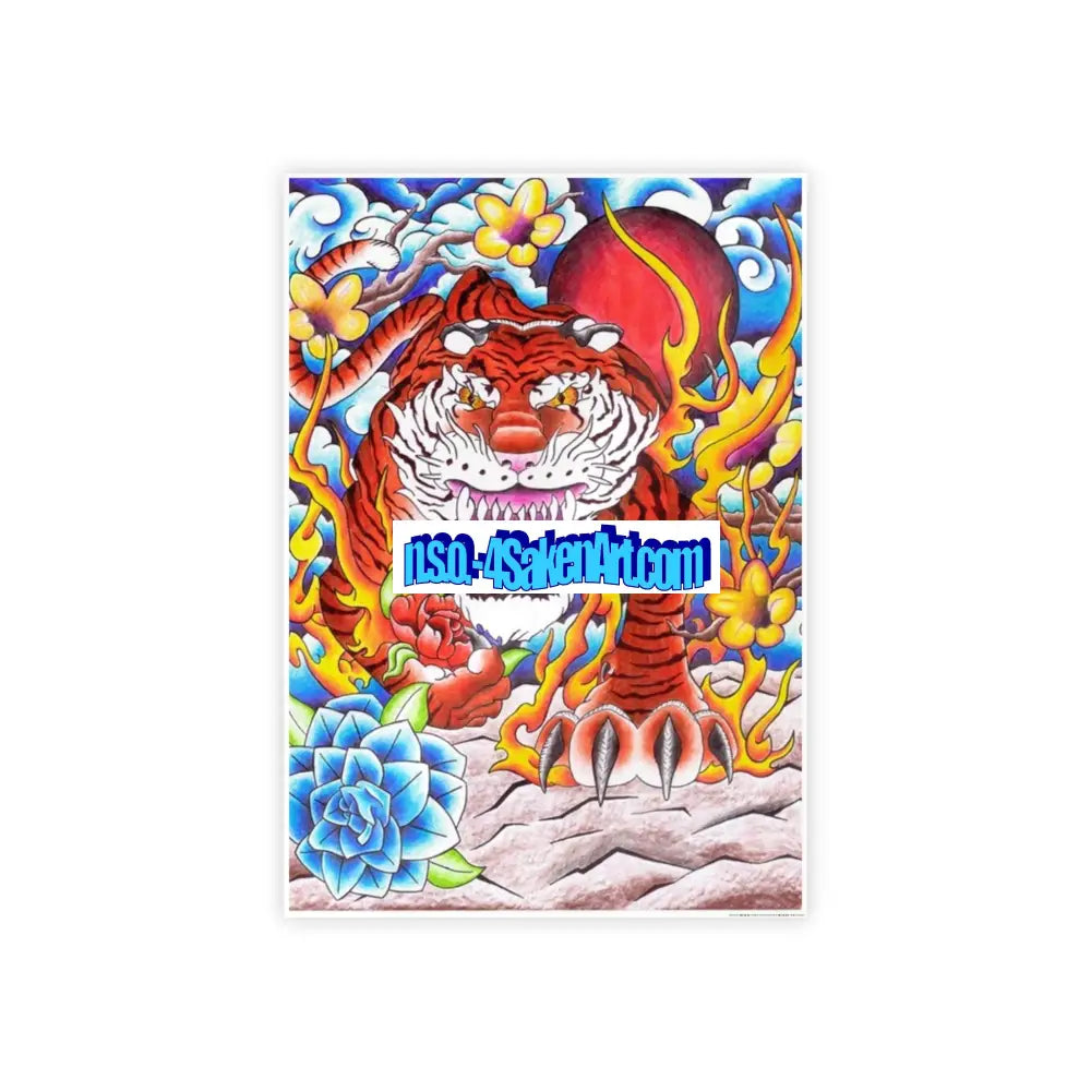 Tiger Gloss Poster 23.4’’ x 33.1’’ (Vertical) / Glossy Poster