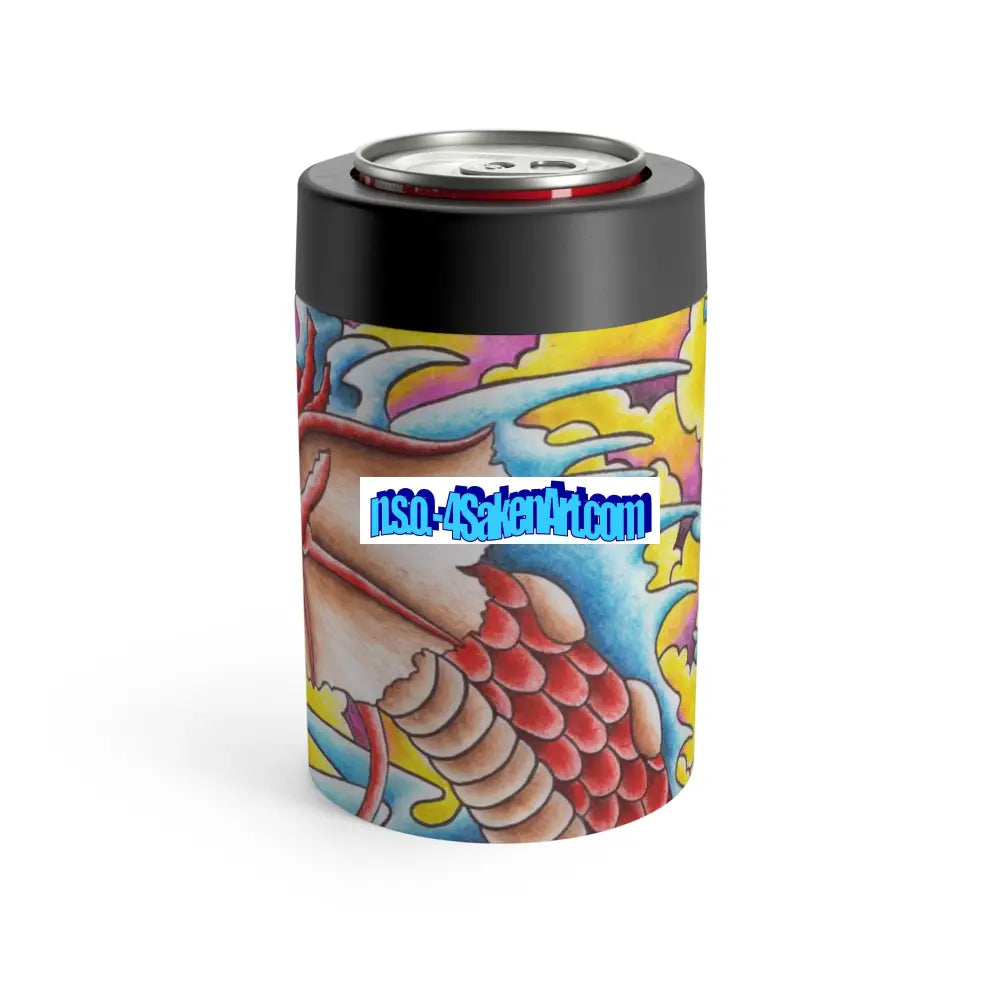 Vibrant Dragon Can Holder Colorful Drink Sleeve Festival Accessory Custom Beverage Insulator Unique Gift for Art Lovers