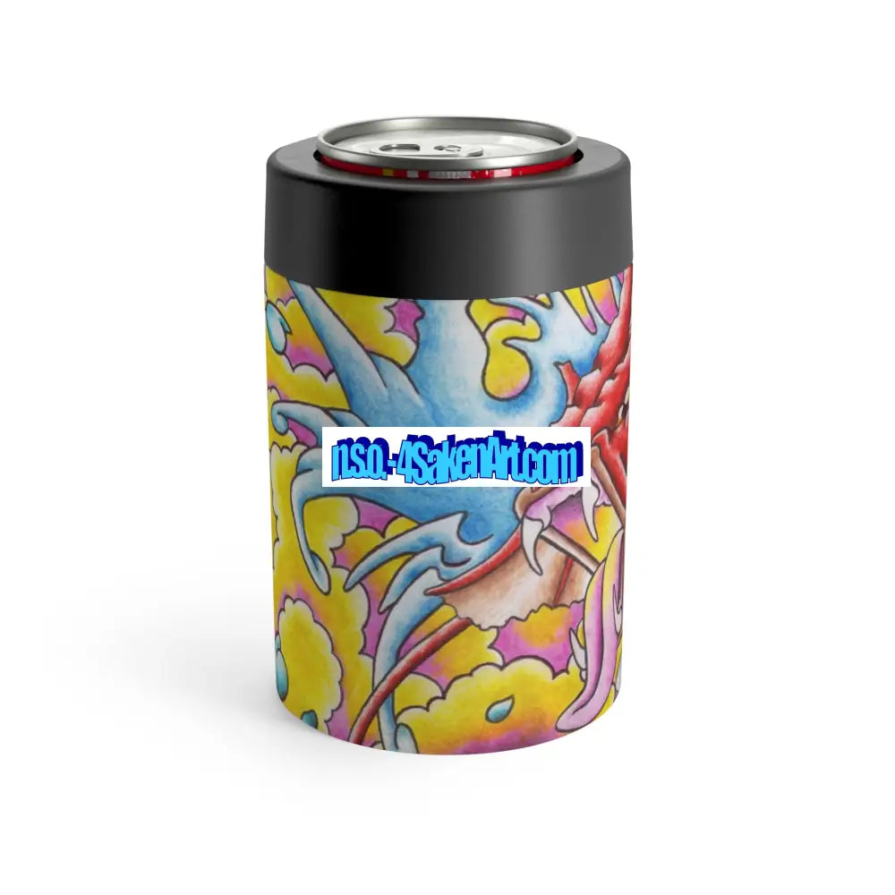 Vibrant Dragon Can Holder Colorful Drink Sleeve Festival Accessory Custom Beverage Insulator Unique Gift for Art Lovers