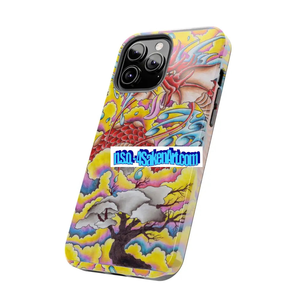 Vibrant Dragon Tough Phone Case Custom Phone Cover Colorful Phone Case Durable Protection Unique Art Case Phone Case