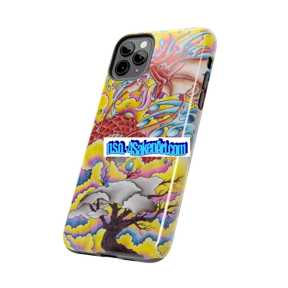 Vibrant Dragon Tough Phone Case Custom Phone Cover Colorful Phone Case Durable Protection Unique Art Case Phone Case