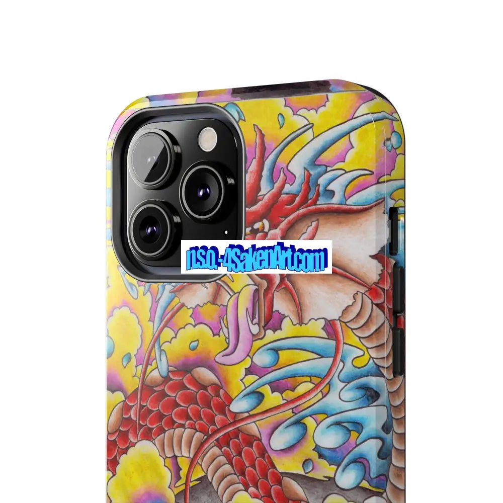 Vibrant Dragon Tough Phone Case Custom Phone Cover Colorful Phone Case Durable Protection Unique Art Case Phone Case