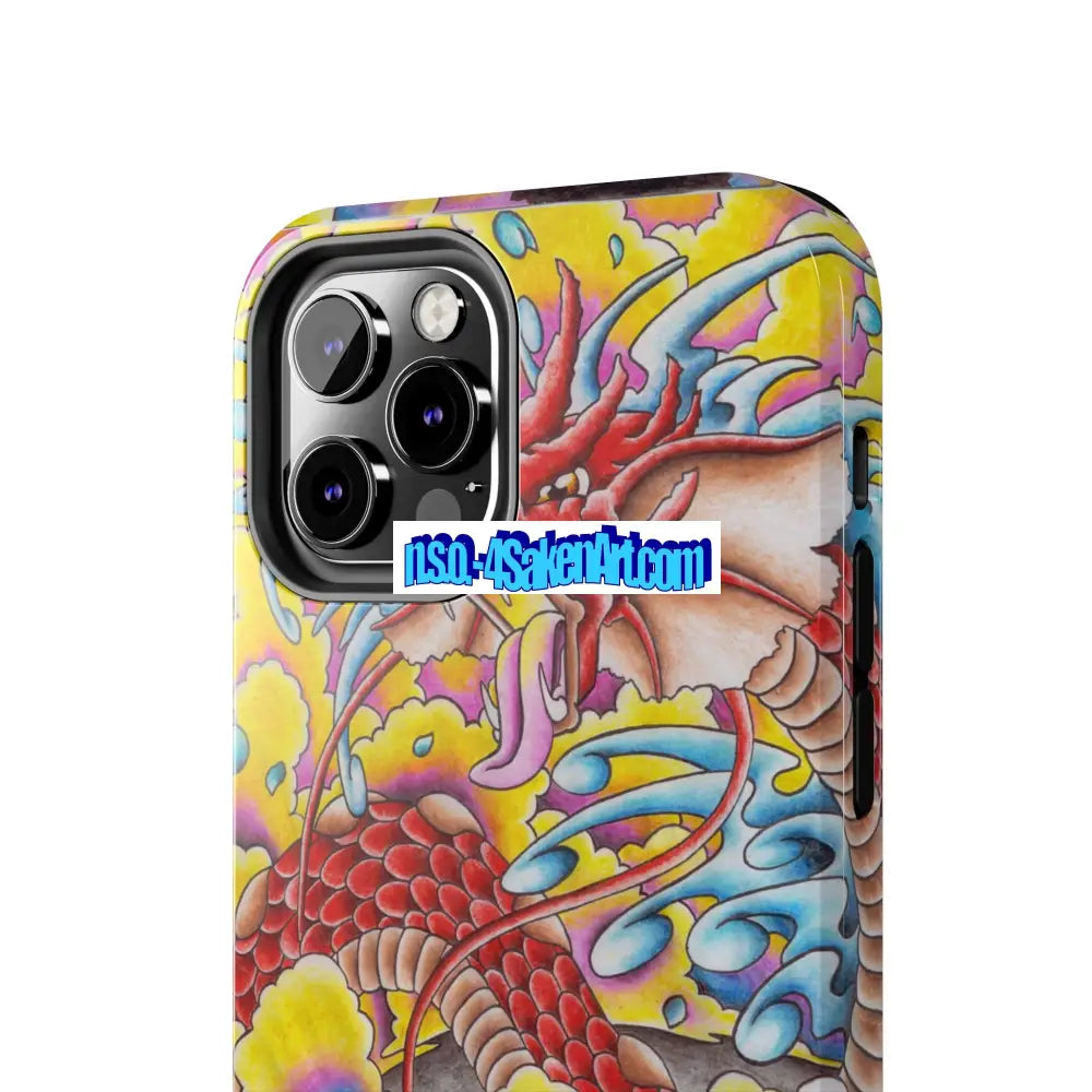 Vibrant Dragon Tough Phone Case Custom Phone Cover Colorful Phone Case Durable Protection Unique Art Case Phone Case