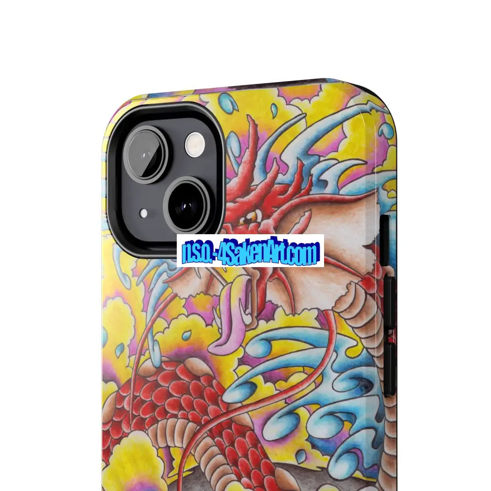 Vibrant Dragon Tough Phone Case Custom Phone Cover Colorful Phone Case Durable Protection Unique Art Case Phone Case