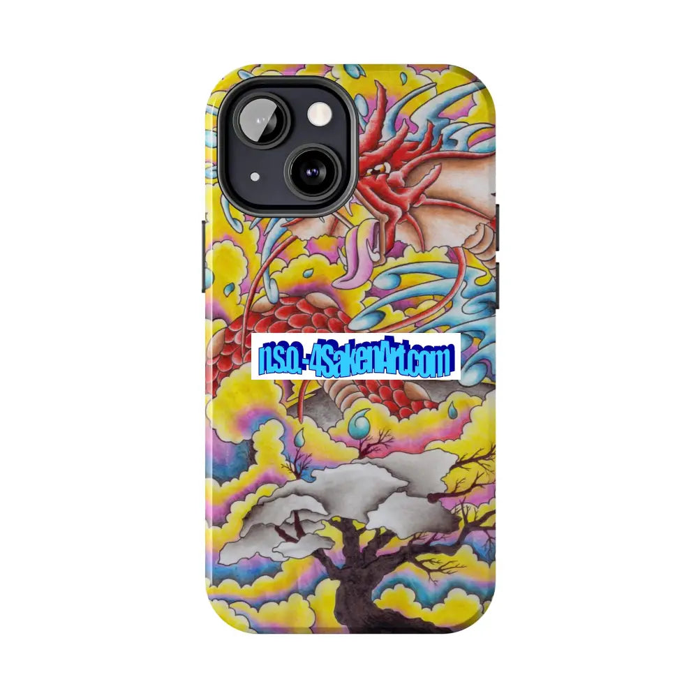 Vibrant Dragon Tough Phone Case Custom Phone Cover Colorful Phone Case Durable Protection Unique Art Case Phone Case
