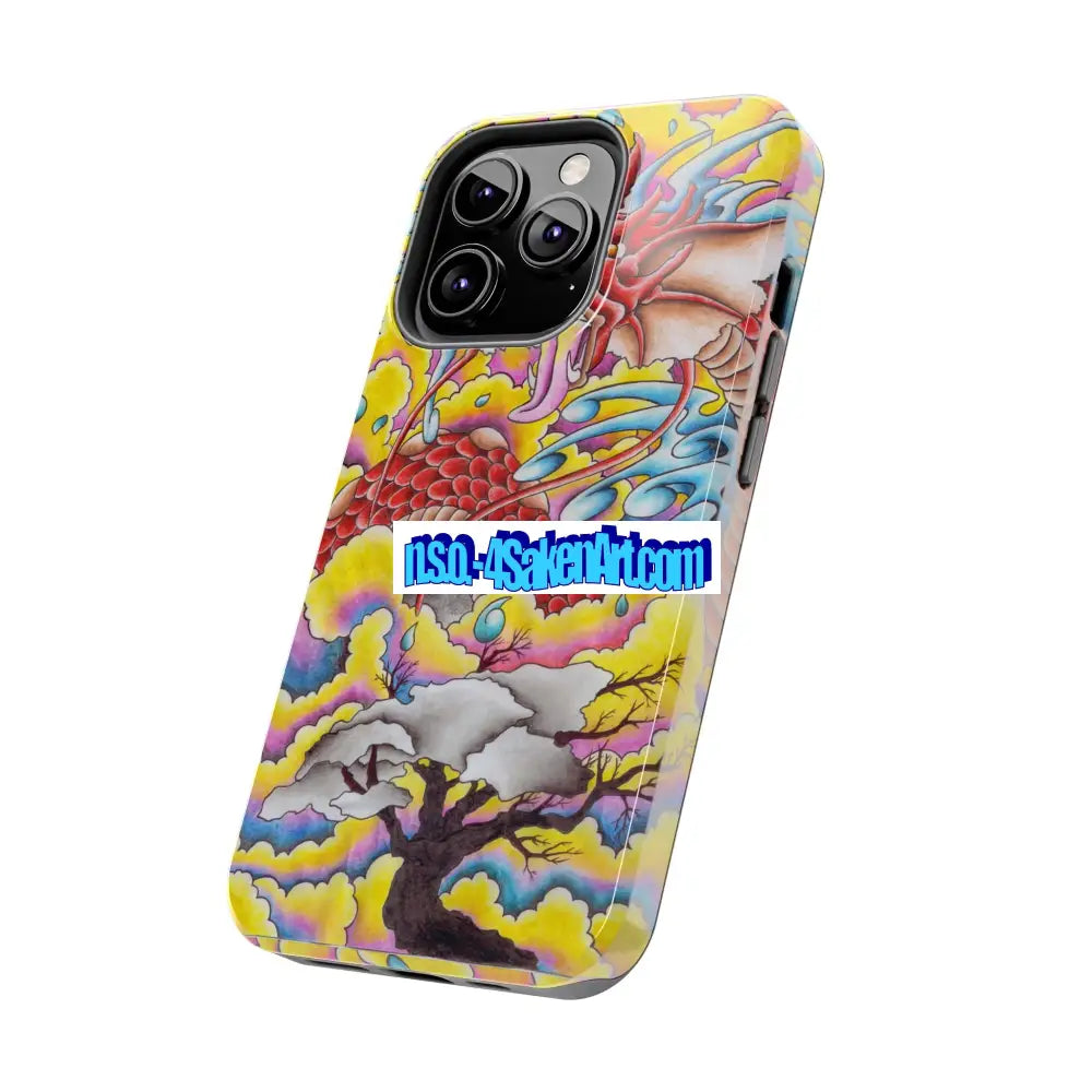 Vibrant Dragon Tough Phone Case Custom Phone Cover Colorful Phone Case Durable Protection Unique Art Case Phone Case