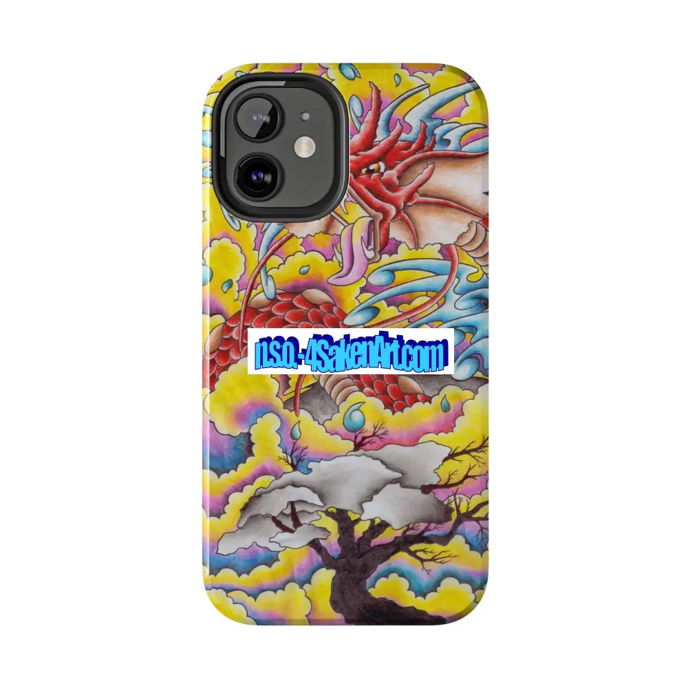 Vibrant Dragon Tough Phone Case Custom Phone Cover Colorful Phone Case Durable Protection Unique Art Case Phone Case