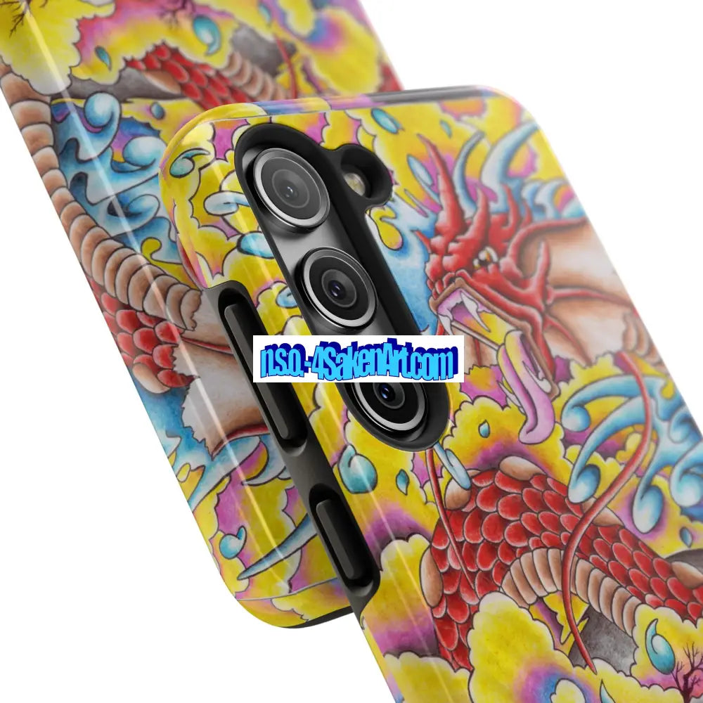Vibrant Dragon Tough Phone Case Custom Phone Cover Colorful Phone Case Durable Protection Unique Art Case Phone Case