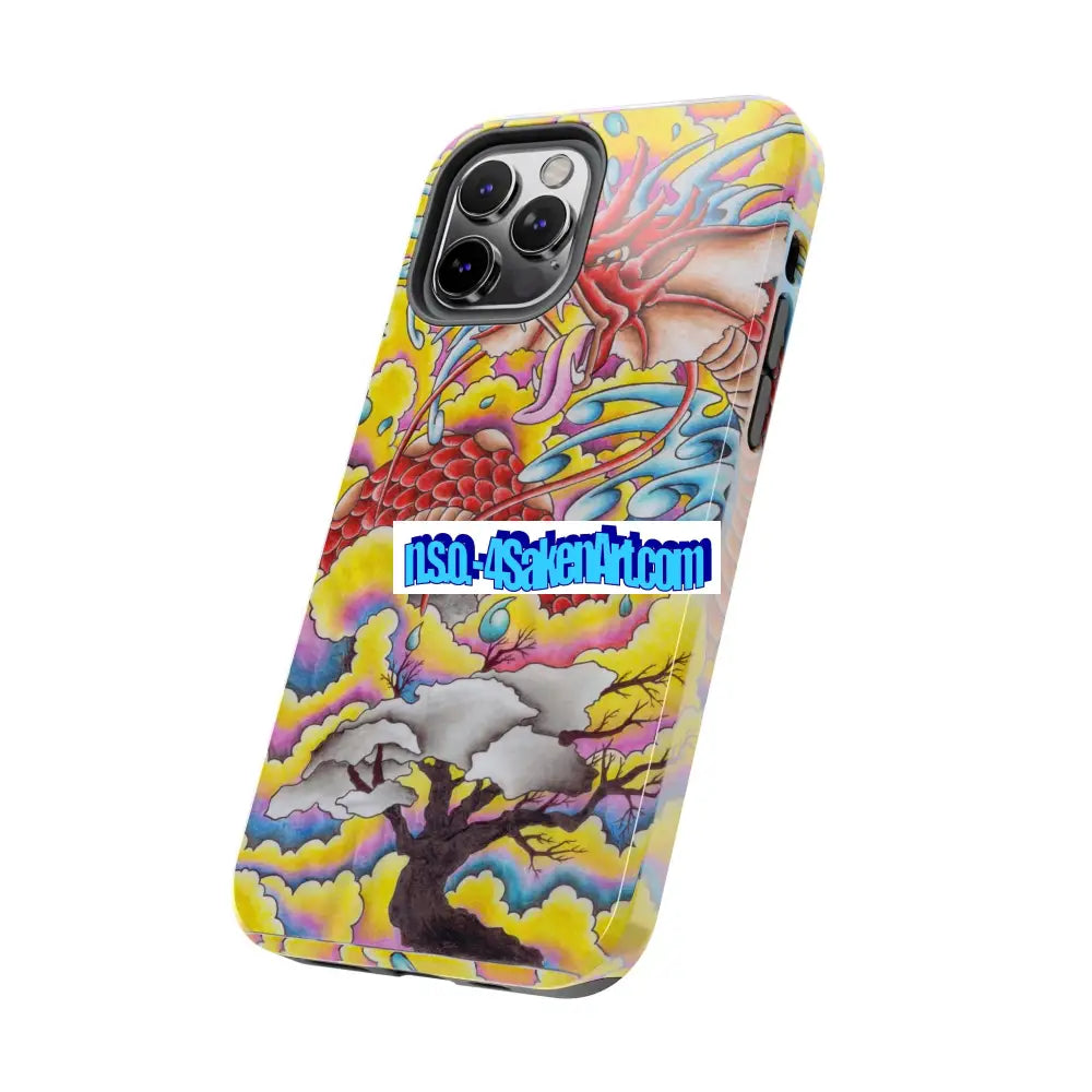 Vibrant Dragon Tough Phone Case Custom Phone Cover Colorful Phone Case Durable Protection Unique Art Case Phone Case