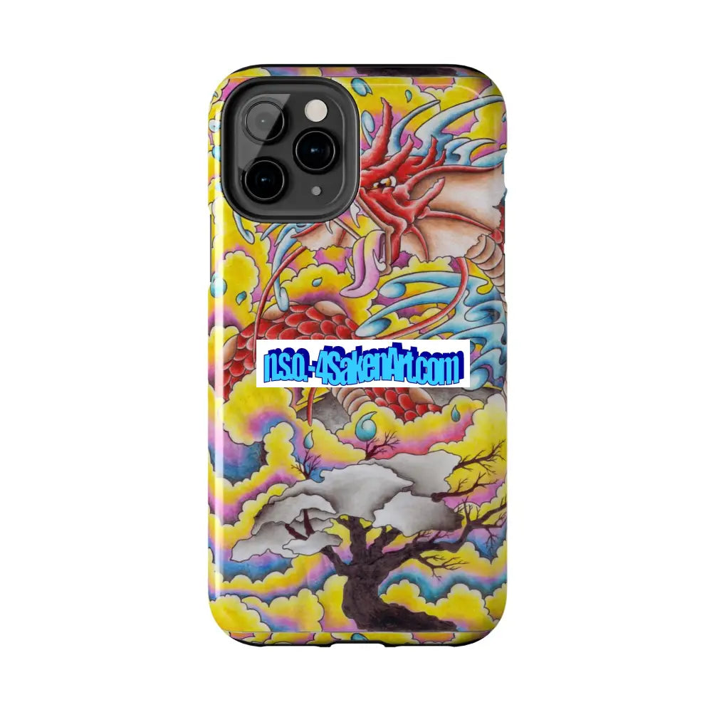 Vibrant Dragon Tough Phone Case Custom Phone Cover Colorful Phone Case Durable Protection Unique Art Case Phone Case