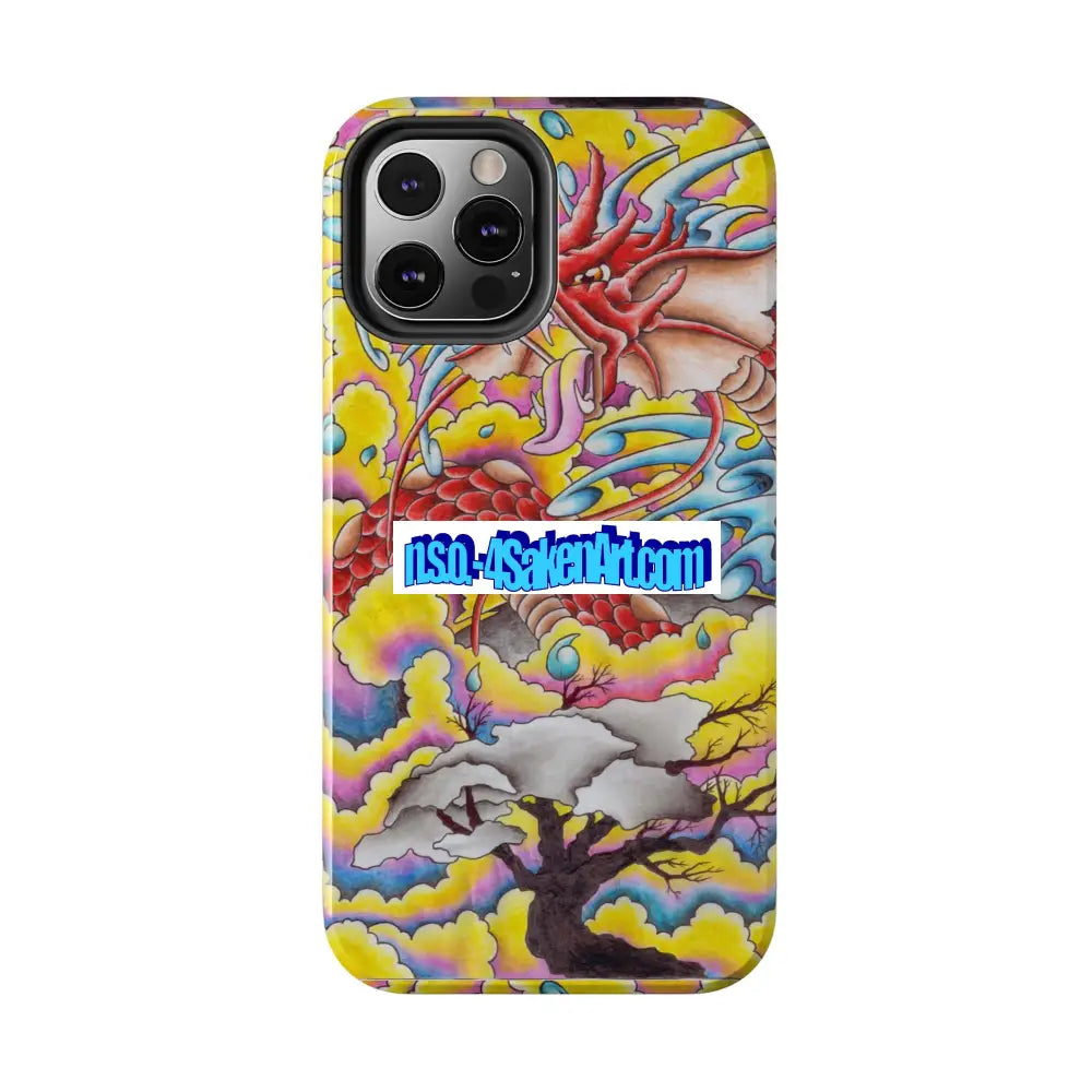 Vibrant Dragon Tough Phone Case Custom Phone Cover Colorful Phone Case Durable Protection Unique Art Case Phone Case