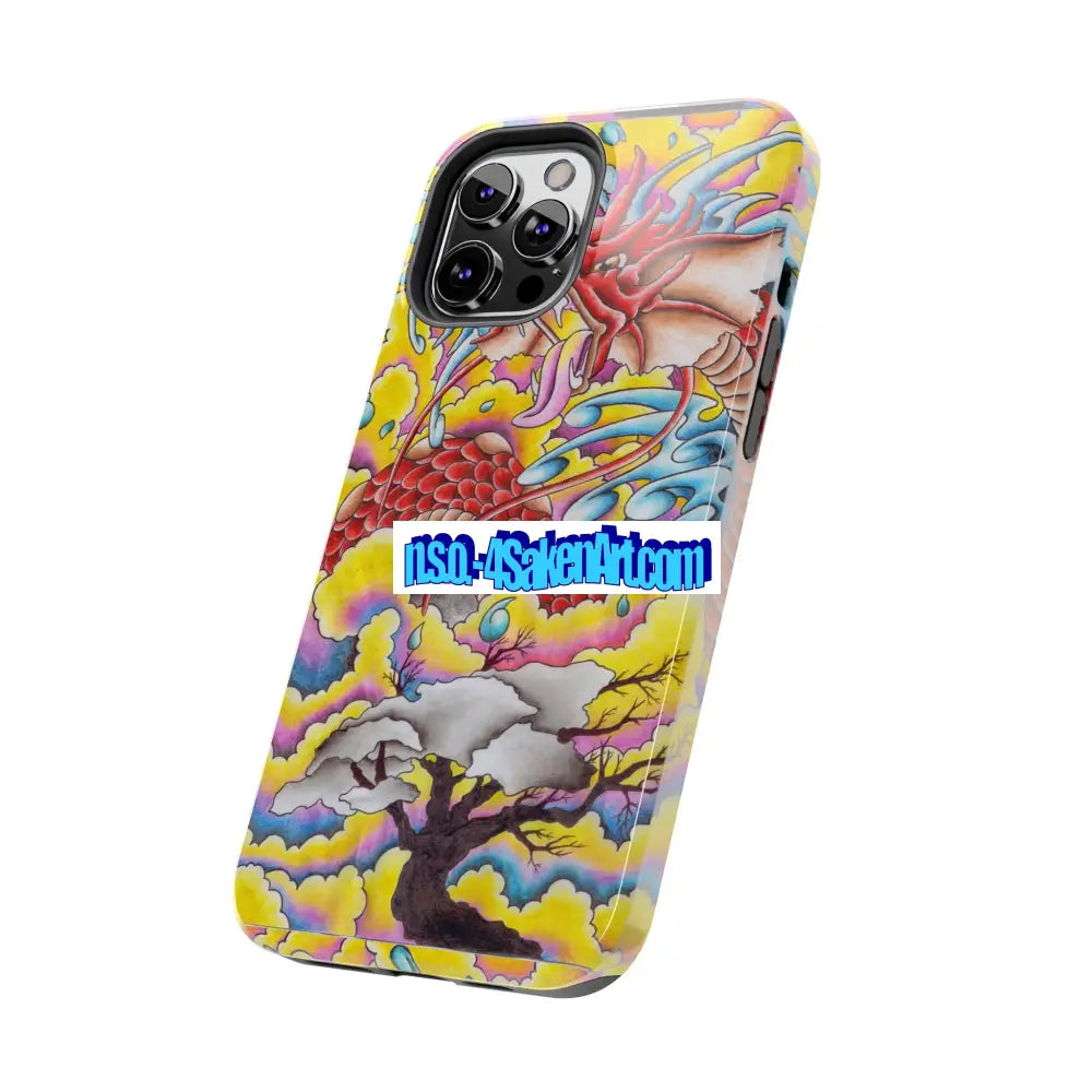 Vibrant Dragon Tough Phone Case Custom Phone Cover Colorful Phone Case Durable Protection Unique Art Case Phone Case