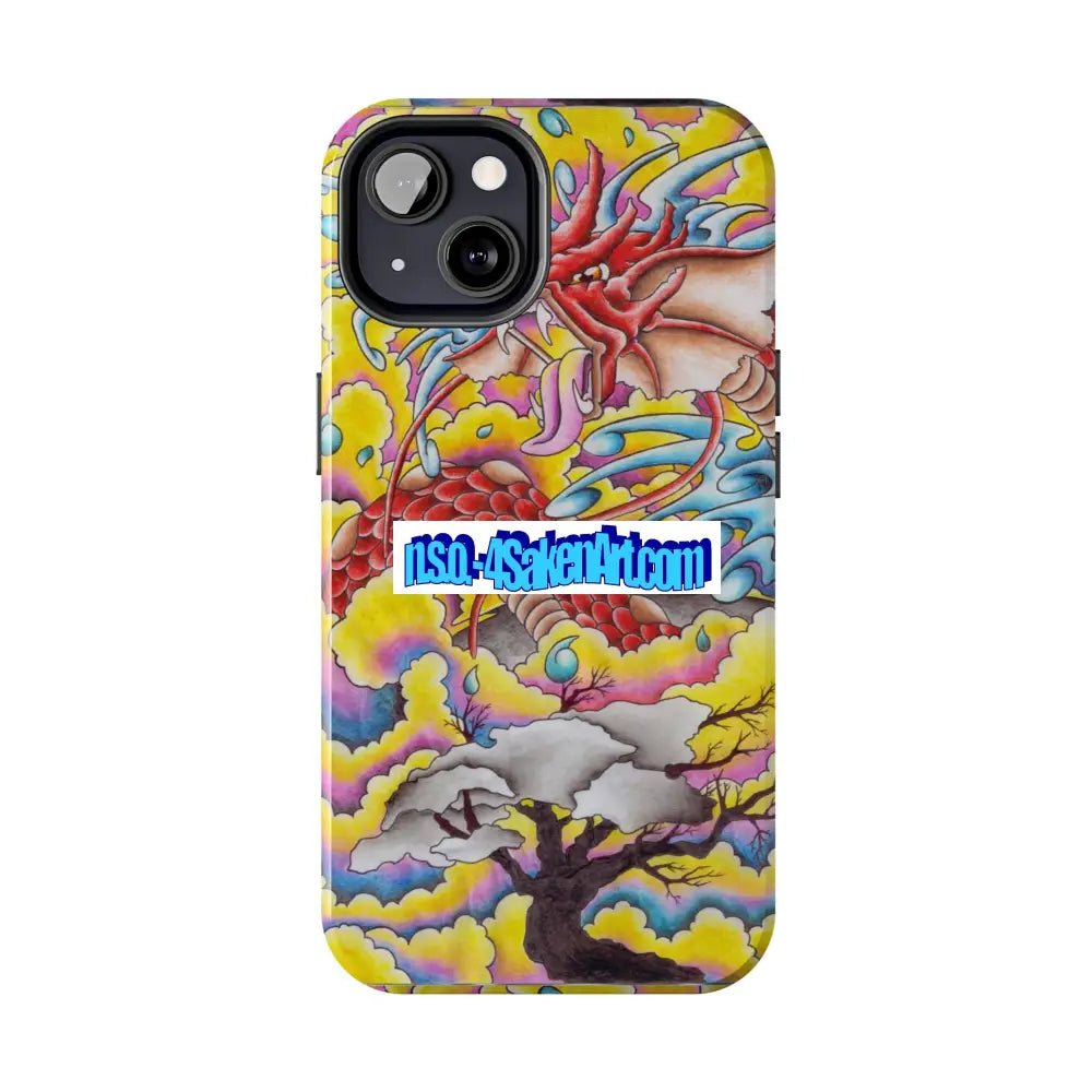 Vibrant Dragon Tough Phone Case Custom Phone Cover Colorful Phone Case Durable Protection Unique Art Case Phone Case